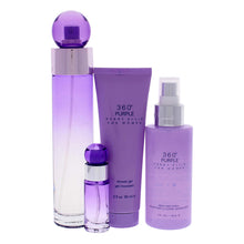 Cargar imagen en el visor de la galería, PERRY ELLIS 360 PURPLE WOMAN 100 ML EDP + 118 ML MIST + 100 ML S/GEL + MINI

