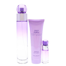 Cargar imagen en el visor de la galería, PERRY ELLIS 360 PURPLE WOMAN  100 ML EDP + 100 ML GEL + MINI
